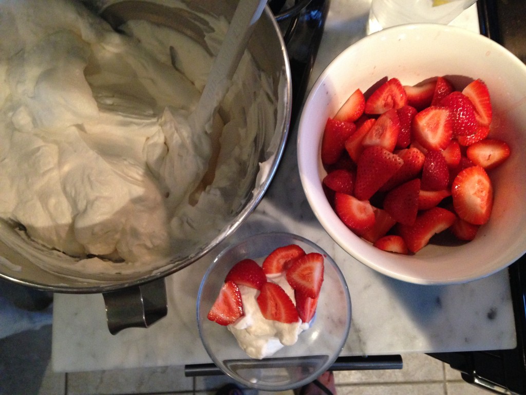 Strawberries and whip