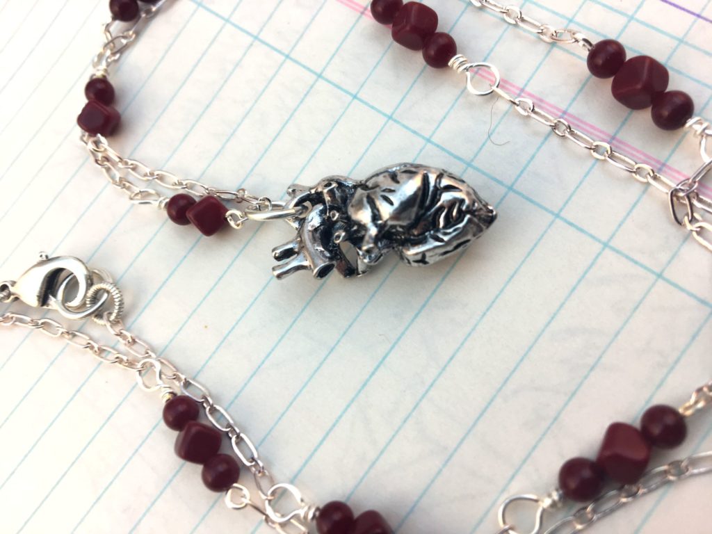Small Anatomical Heart Necklace
