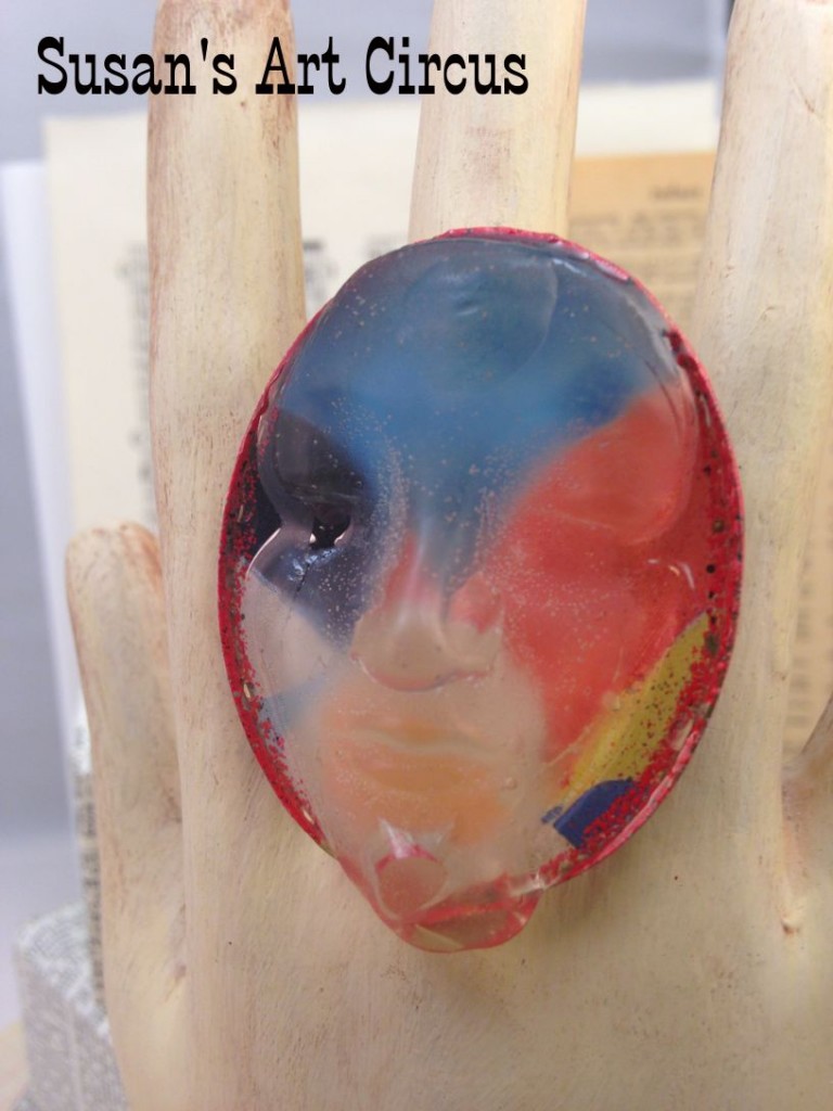 Cast Face in Resin Ring