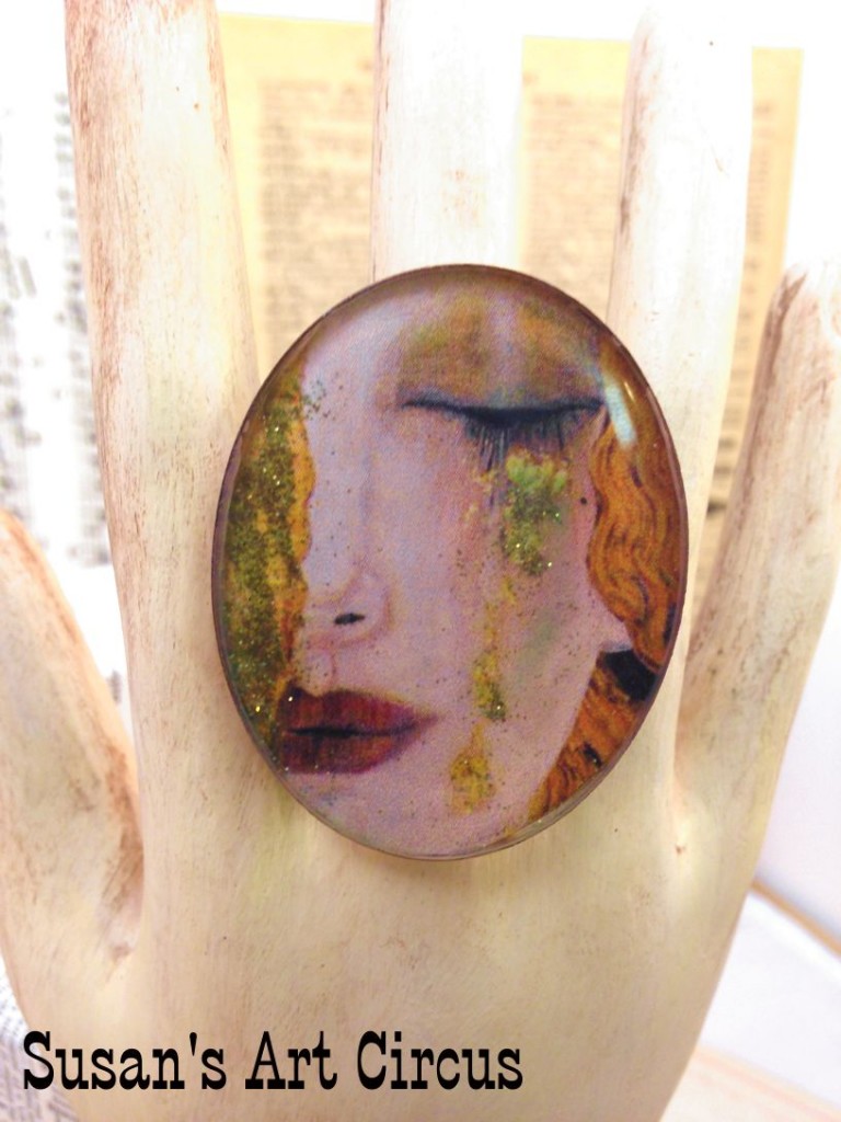Klimt Inspired Face Ring